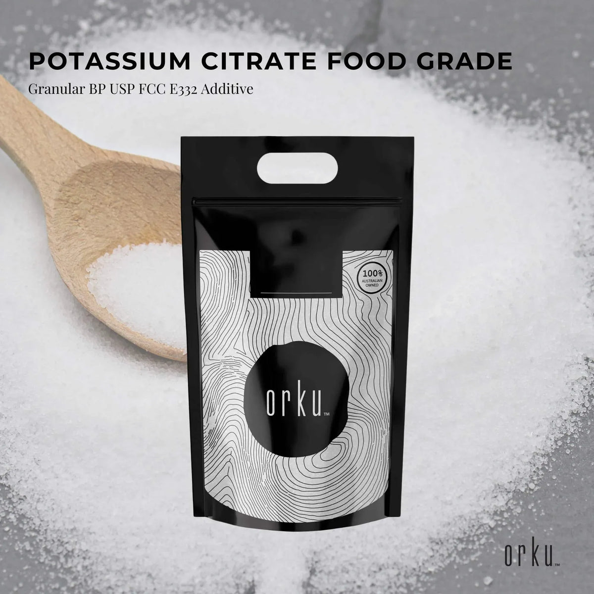 Orku Potassium Citrate, Food Grade E332 Granules, 10kg
