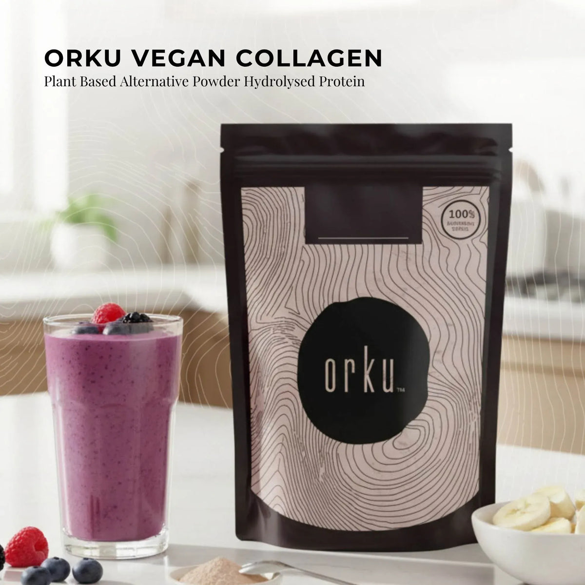Orku Vegan Collagen Alternative Powder, Plant-Based, 2kg