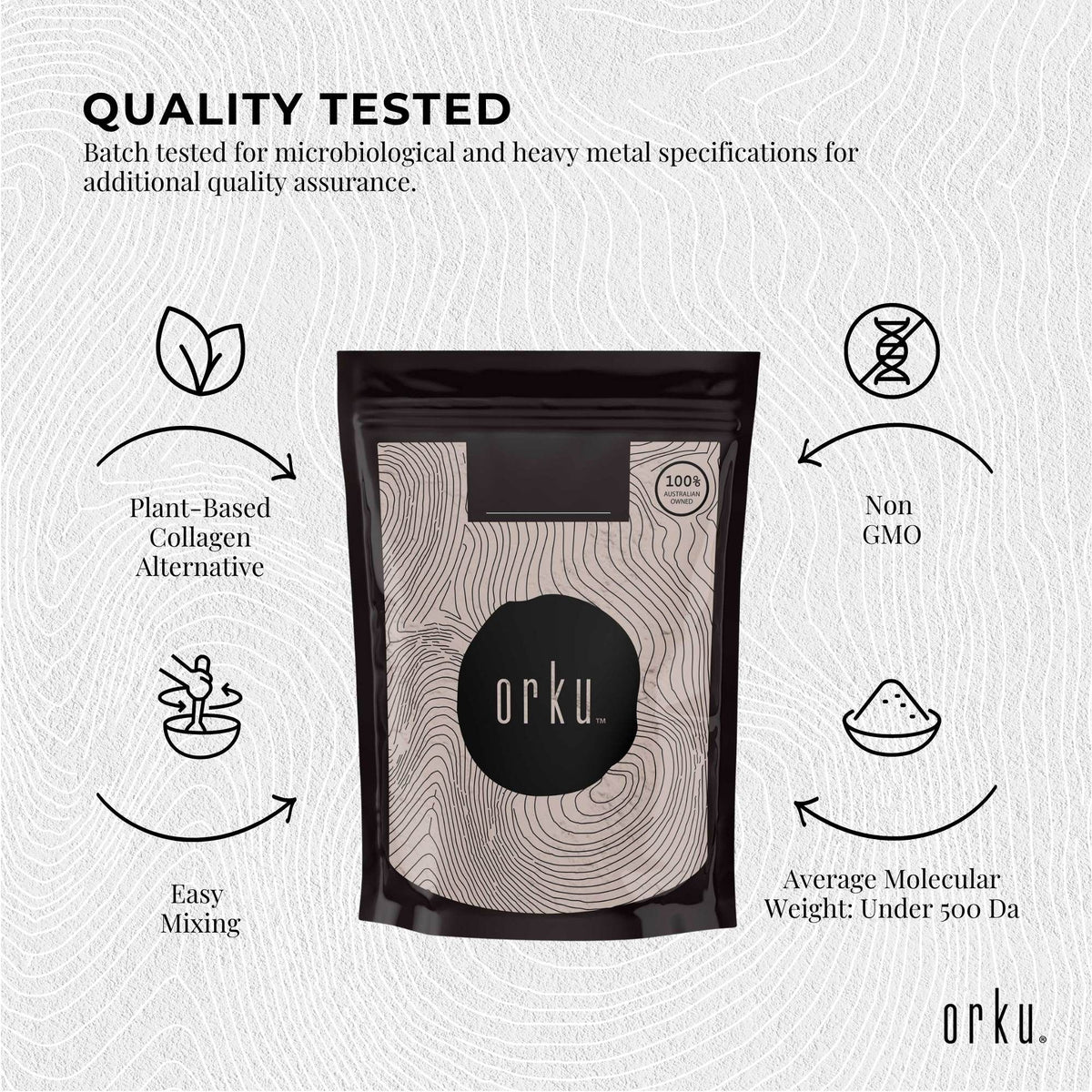 Orku Vegan Collagen Alternative Powder, Plant-Based, 2kg