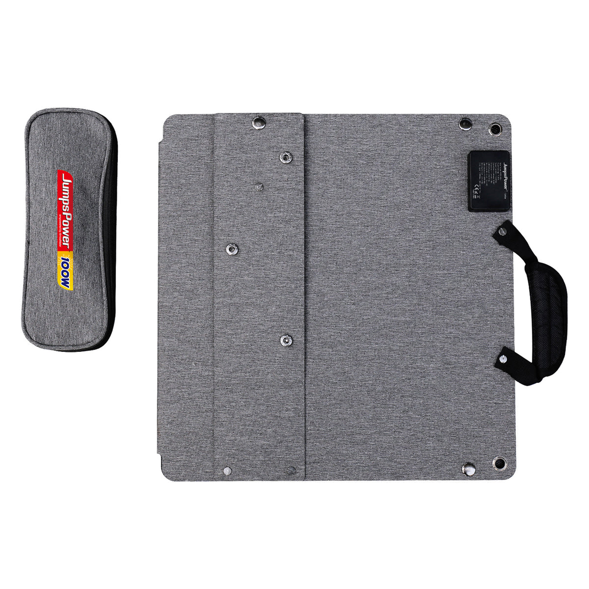 JumpsPower 100W Foldable Solar Panel, USB-C, USB-A & DC Output