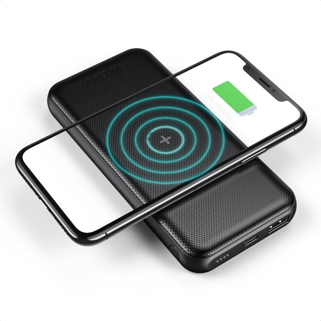 CHOETECH B650-CC 10000mAh Wireless Power Bank, 18W PD, Black