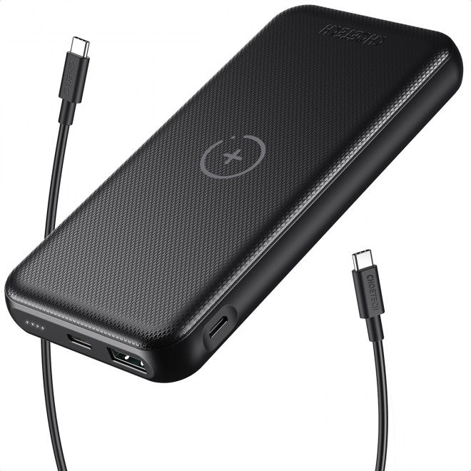 CHOETECH B650-CC 10000mAh Wireless Power Bank, 18W PD, Black