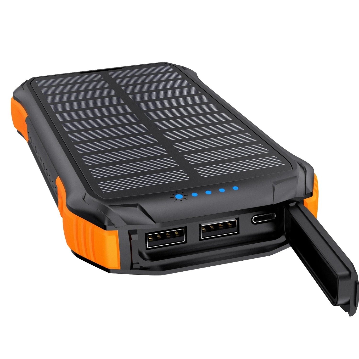 CHOETECH 10,000mAh Solar Power Bank – Triple USB Charging & Emergency LED Light