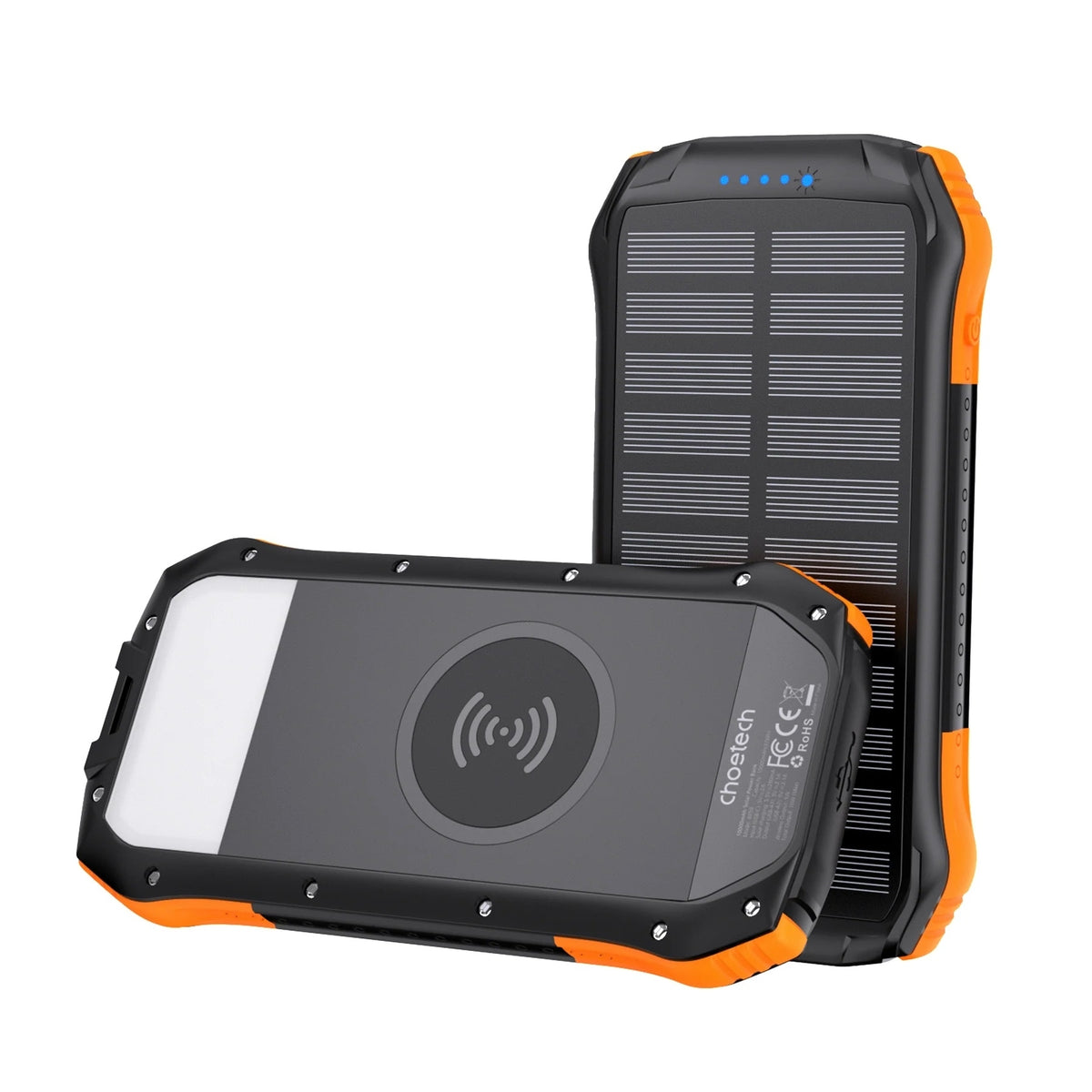 CHOETECH B659 10000mAh Solar Power Bank with Wireless Charging & Torch