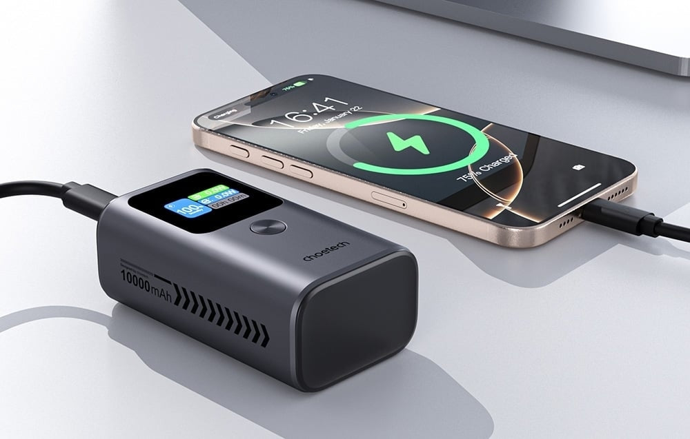 Choetech 10000mAh Power Bank, 30W PD, 3 Ports & TFT Display