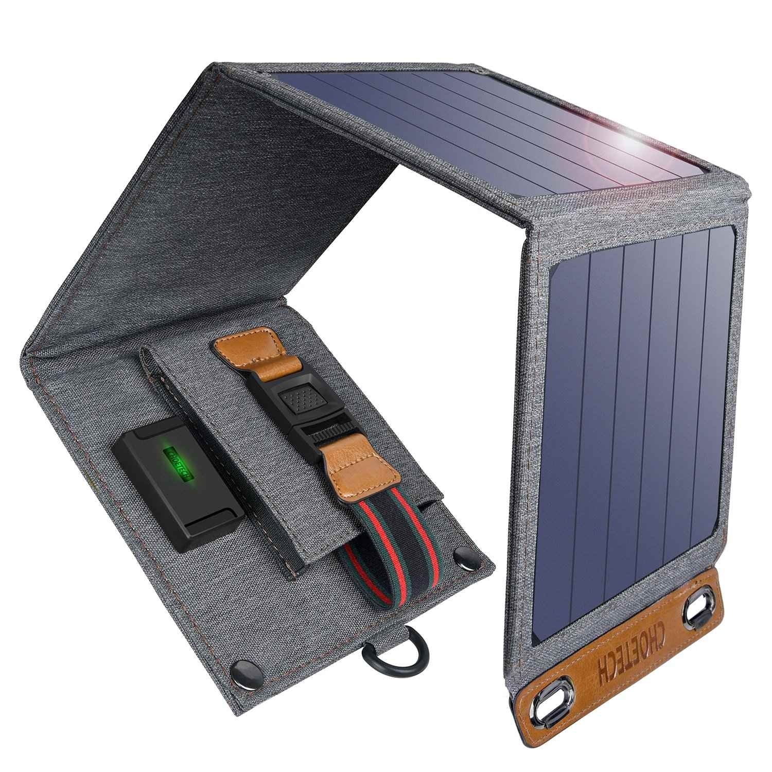 CHOETECH 14W Foldable Solar USB Charger – Portable Emergency Power