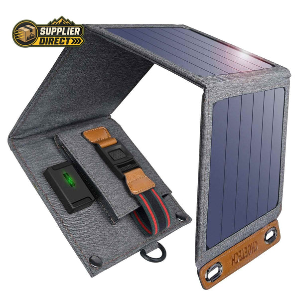 CHOETECH 14W Foldable Solar USB Charger – Portable Emergency Power