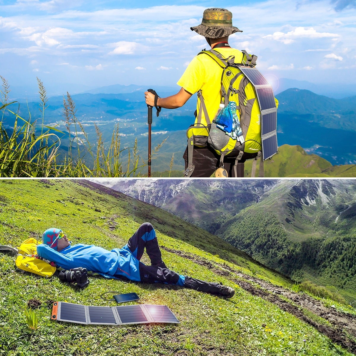 CHOETECH 14W Foldable Solar USB Charger – Portable Emergency Power