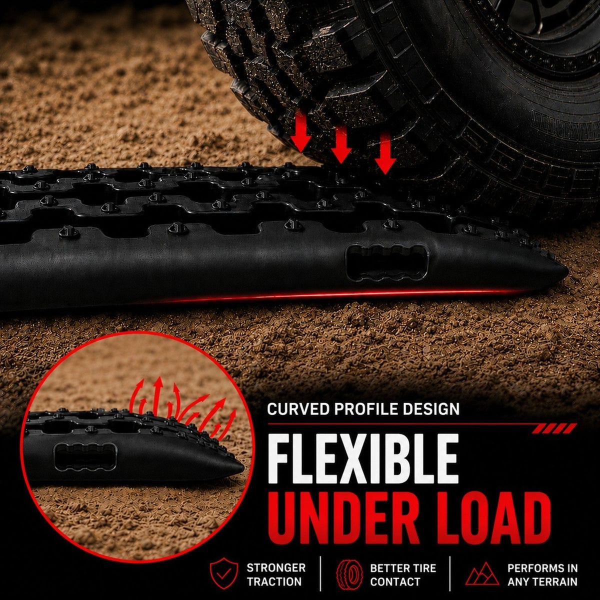 Fiernero Recovery Tracks, 10 Tonne Rated, 1 Pair, Black