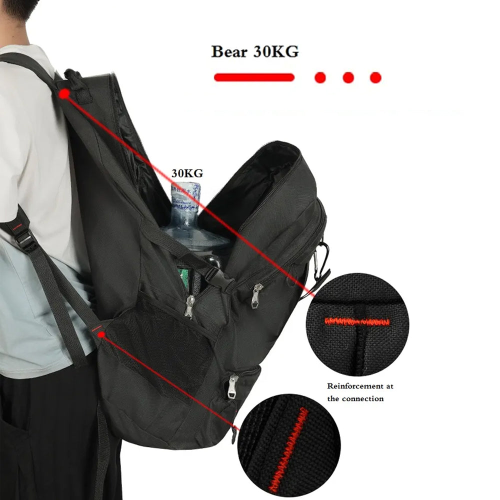 60L Outdoor Hiking Camping Bag (Black)