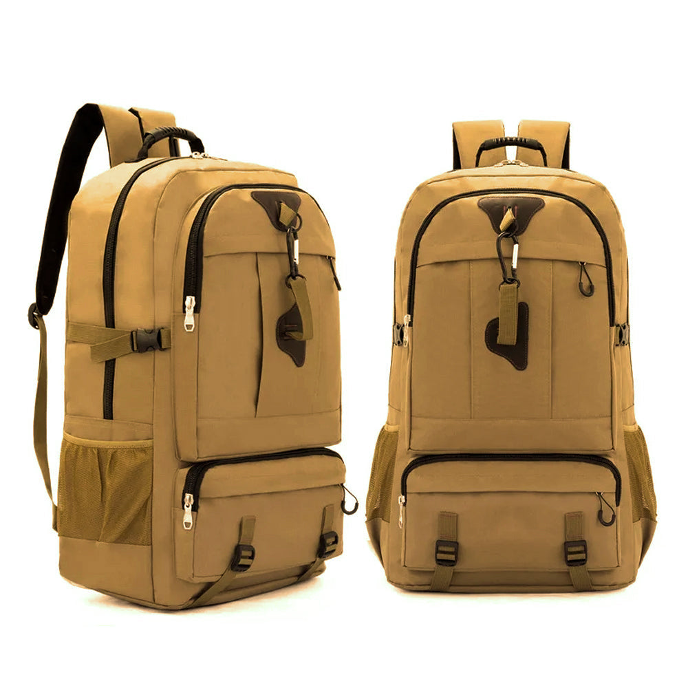 60L Outdoor Hiking Camping Bag (Khaki)