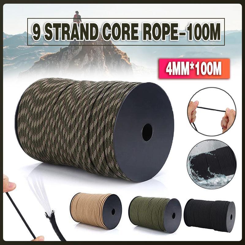 100m 9-Core Paracord Rope - Black