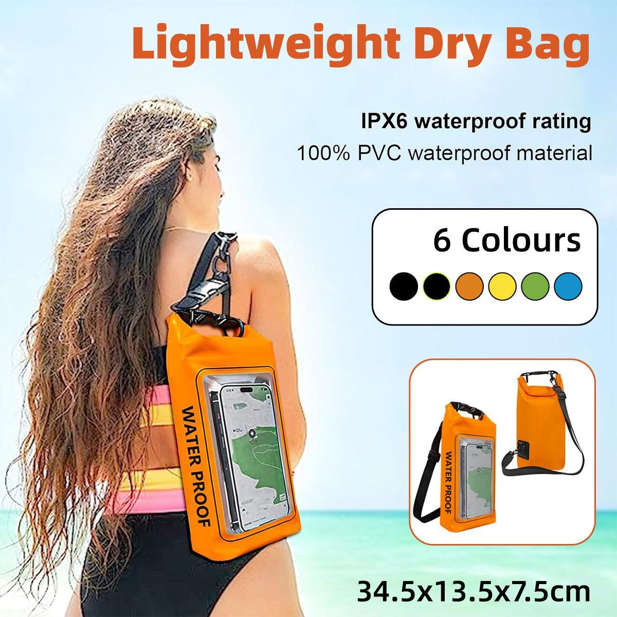 IPX6 Waterproof Crossbody Phone Bag, Black