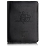 RFID Blocking Passport Holder, Slim Travel Wallet, Black