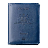 RFID Blocking Passport Holder, Slim Travel Wallet, Blue