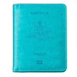 RFID Blocking Passport Holder, Slim Travel Wallet, Light Blue