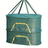 Enclosed Mesh Drying Basket, Double Layer, 60cm, Insect Proof, Green