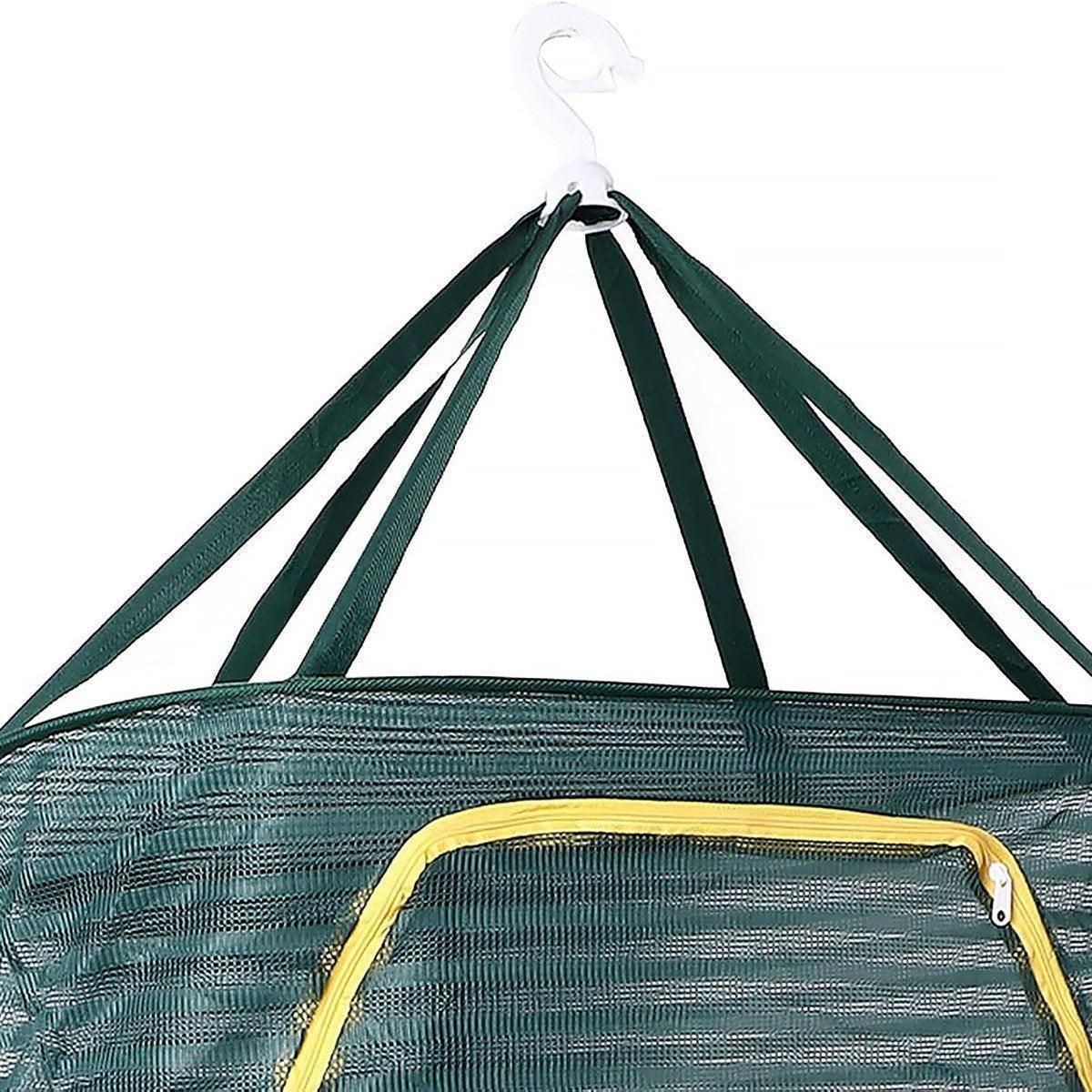 Enclosed Mesh Drying Basket, Double Layer, 60cm, Insect Proof, Green