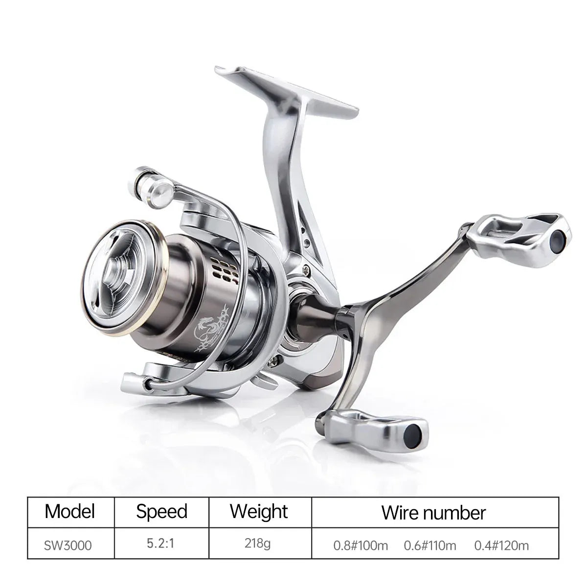 Double Handle Spinning Fishing Reel, SW3000S