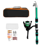 Ultra Short Pocket Fishing Rod Full Set, Green