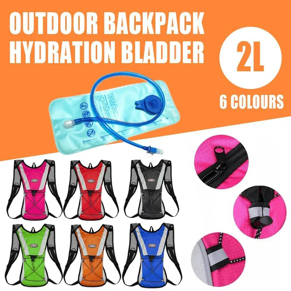 Hydration Pack Backpack with 2L Water Bladder, Green