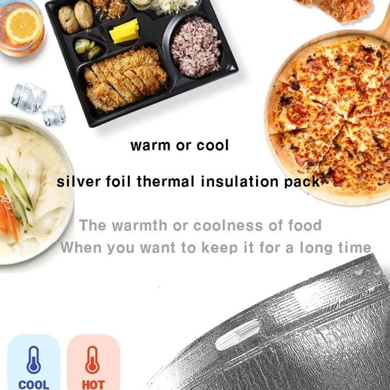 Aluminium Foil Insulated Food Bags, 20 x 30cm, 100 Pack