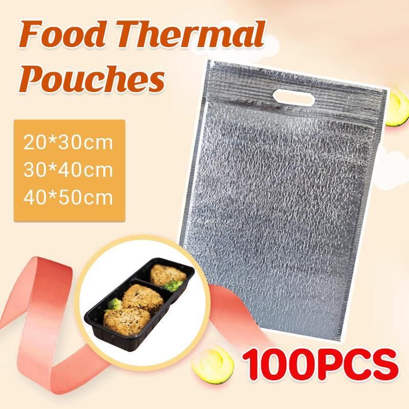 Aluminium Foil Insulated Food Bags, 30 x 40cm, 100 Pack