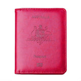 RFID Blocking Passport Holder, Slim Travel Wallet, Rose Red