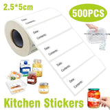 Freezer & Pantry Date Labels, Removable, 2.5 x 5cm, 500 Roll