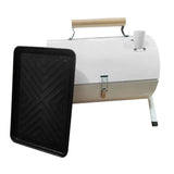 Grillz Portable Charcoal BBQ Grill and Smoker, White
