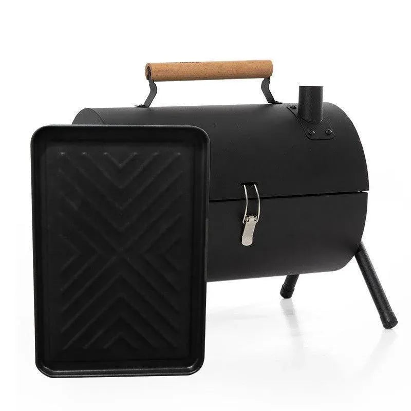 Grillz Portable Charcoal BBQ Grill and Smoker, Black