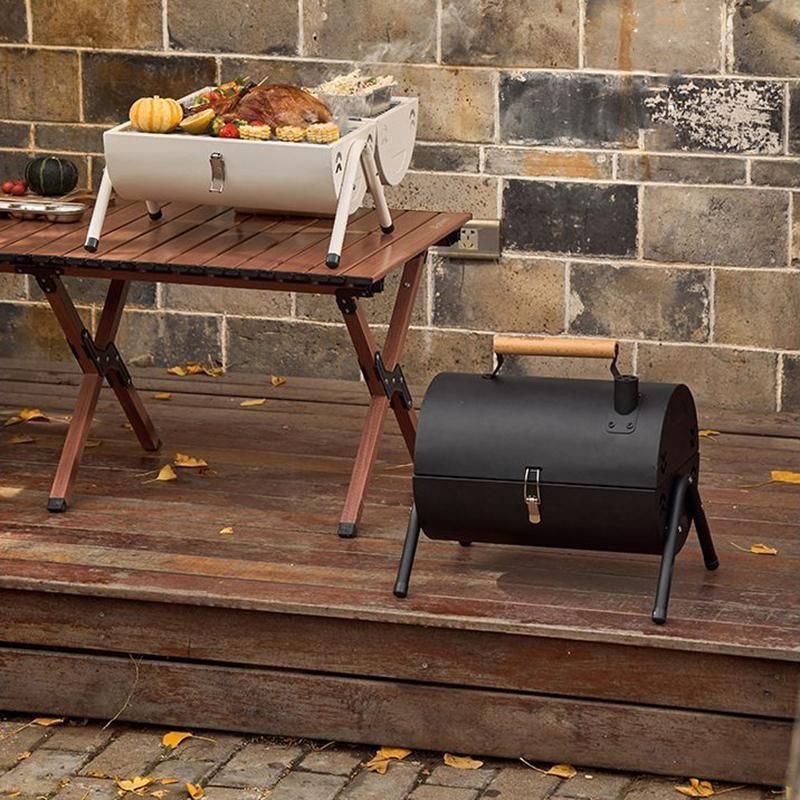 Grillz Portable Charcoal BBQ Grill and Smoker, Black