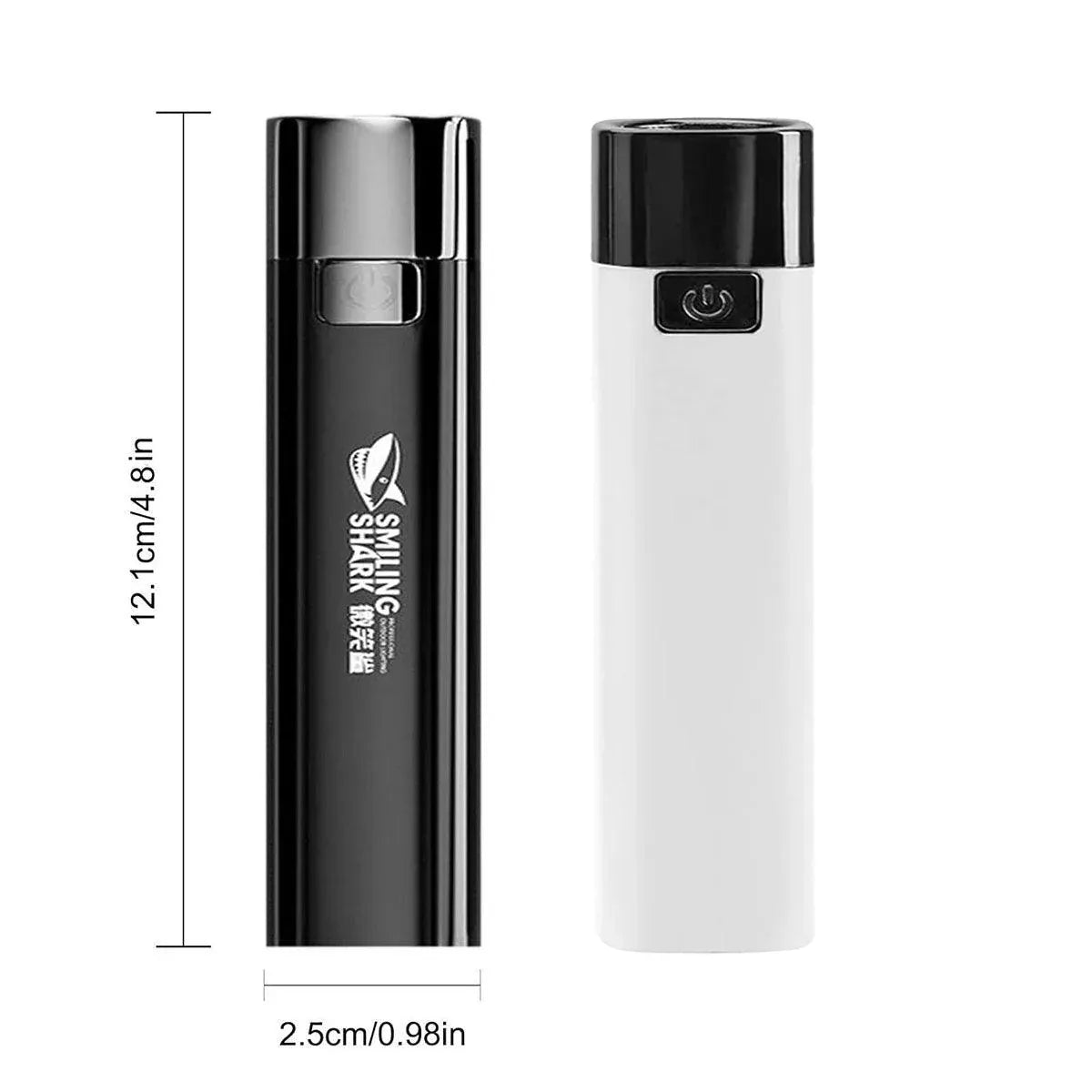 Mini LED USB Rechargeable Torch with Power Bank Function, 350 Lumens, White