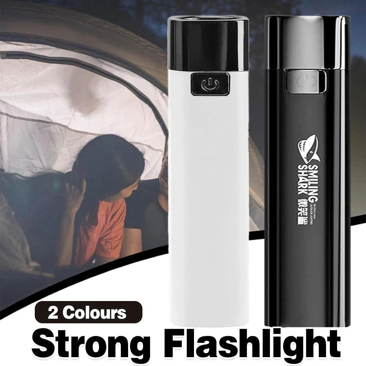 Mini LED USB Rechargeable Torch with Power Bank Function, 350 Lumens, White