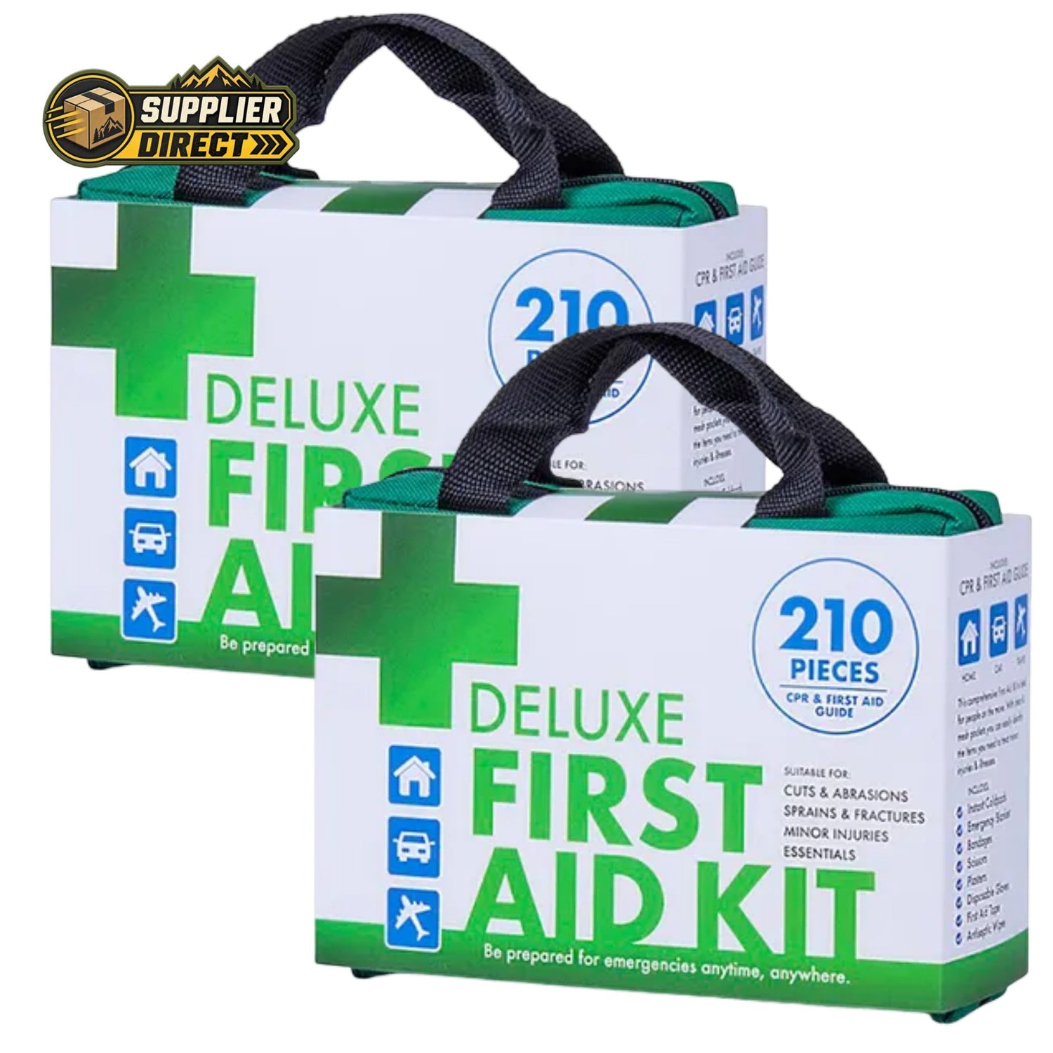 2 Pack 210 Piece Emergency First Aid Kits