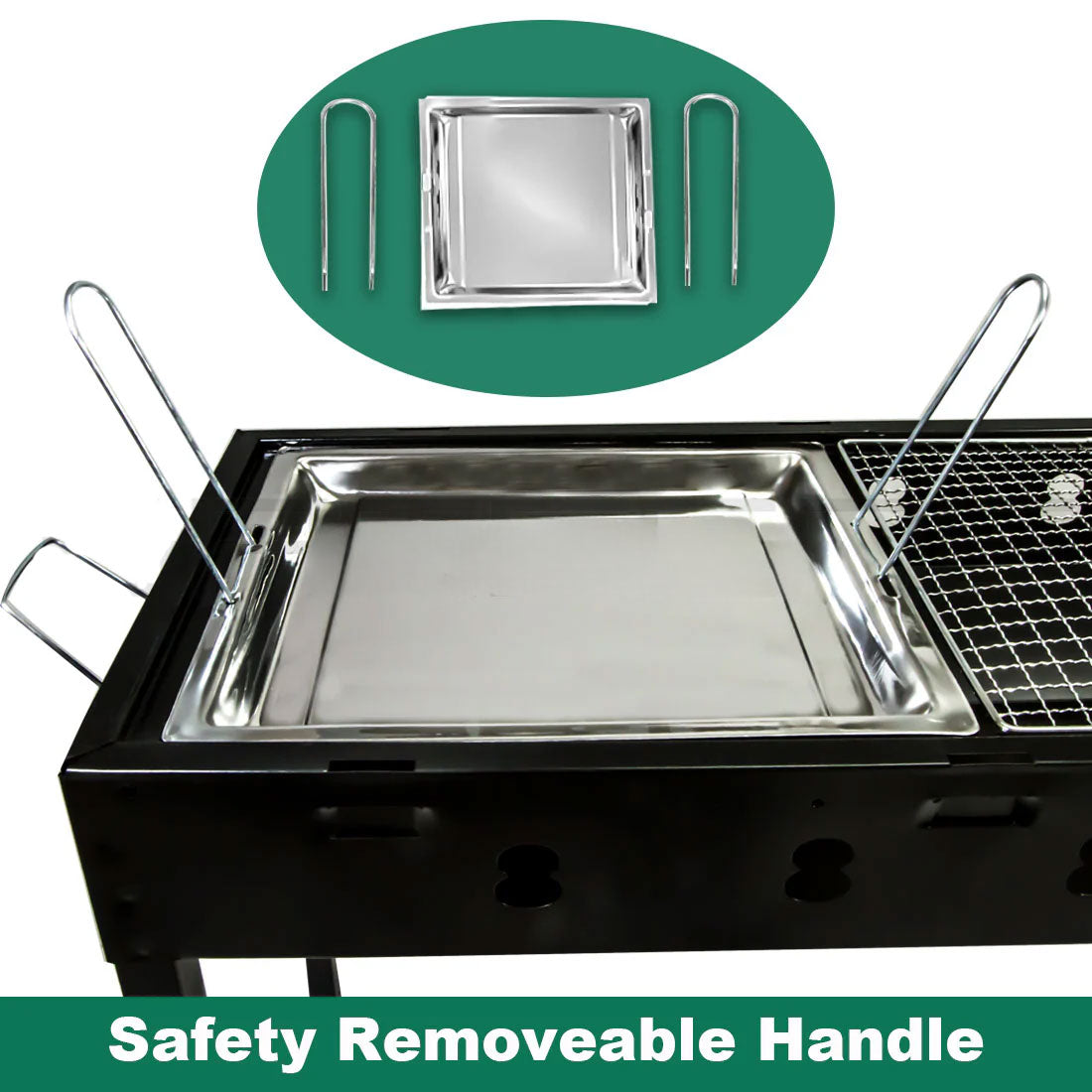 Large Portable Charcoal BBQ Grill Set, Japanese Style