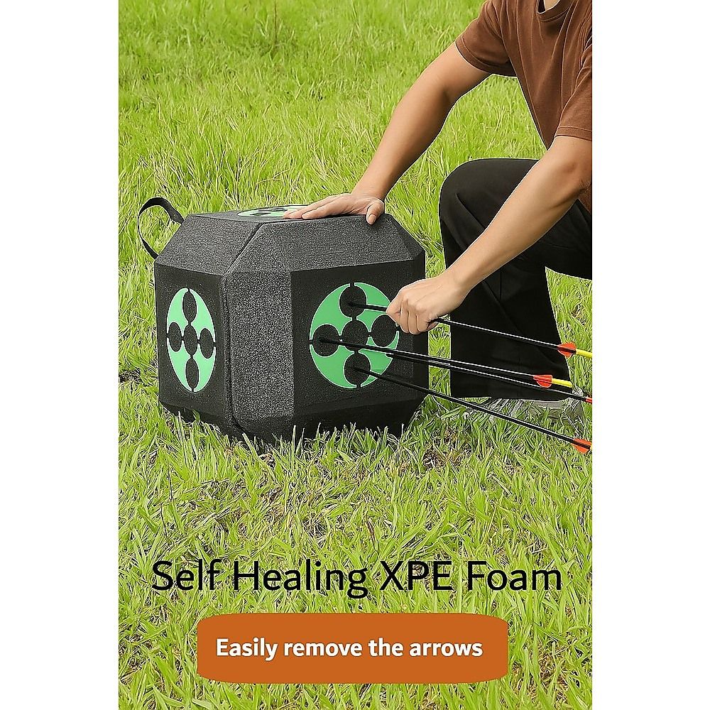 Archery 3D Dice Target Cube Reusable 18 Sides 23CM Self Healing XPE Foam Target