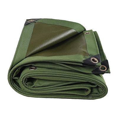 Heavy Duty Waterproof Canvas Tarp 3m x 4m - Army Green