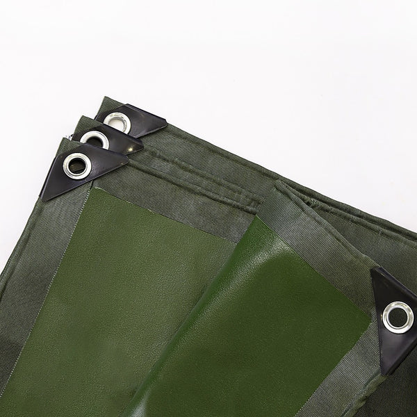 Heavy Duty Army Green Canvas Tarp 2m x 3m - 400GSM Waterproof Cover