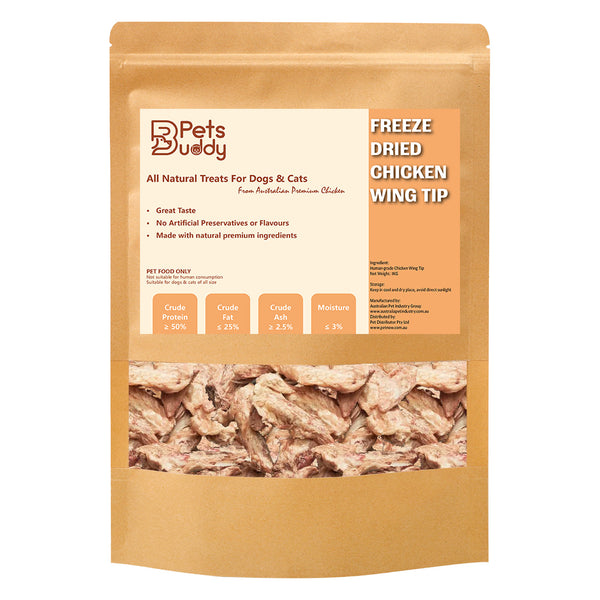 PetsBuddy Freeze-Dried Chicken Wing Tip Pet Treats, 1kg