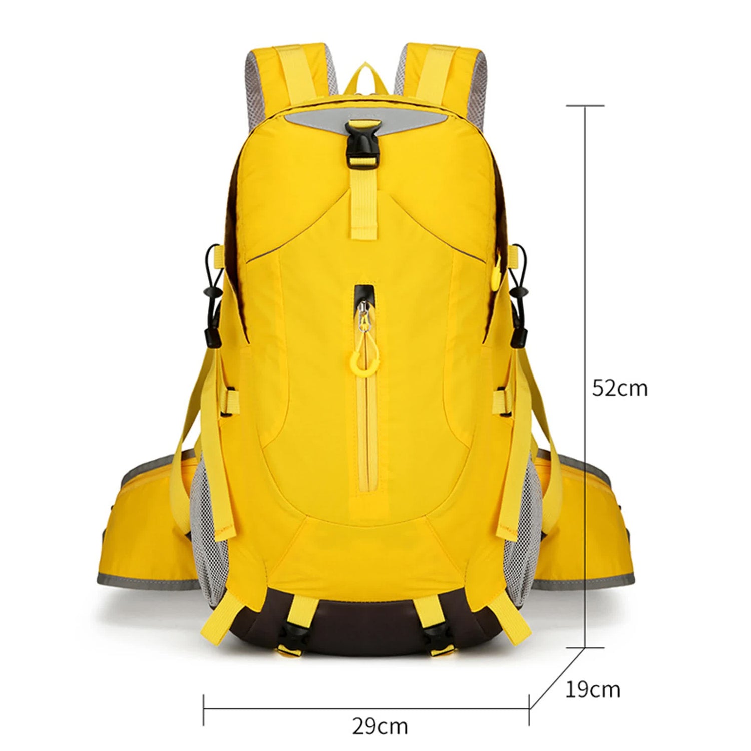 Yellow Lightweight 30L Hiking Backpack - Water-Resistant