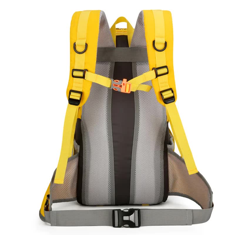 Yellow Lightweight 30L Hiking Backpack - Water-Resistant