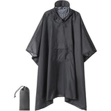 3-in-1 Waterproof Rain Poncho & Emergency Shelter, Grey