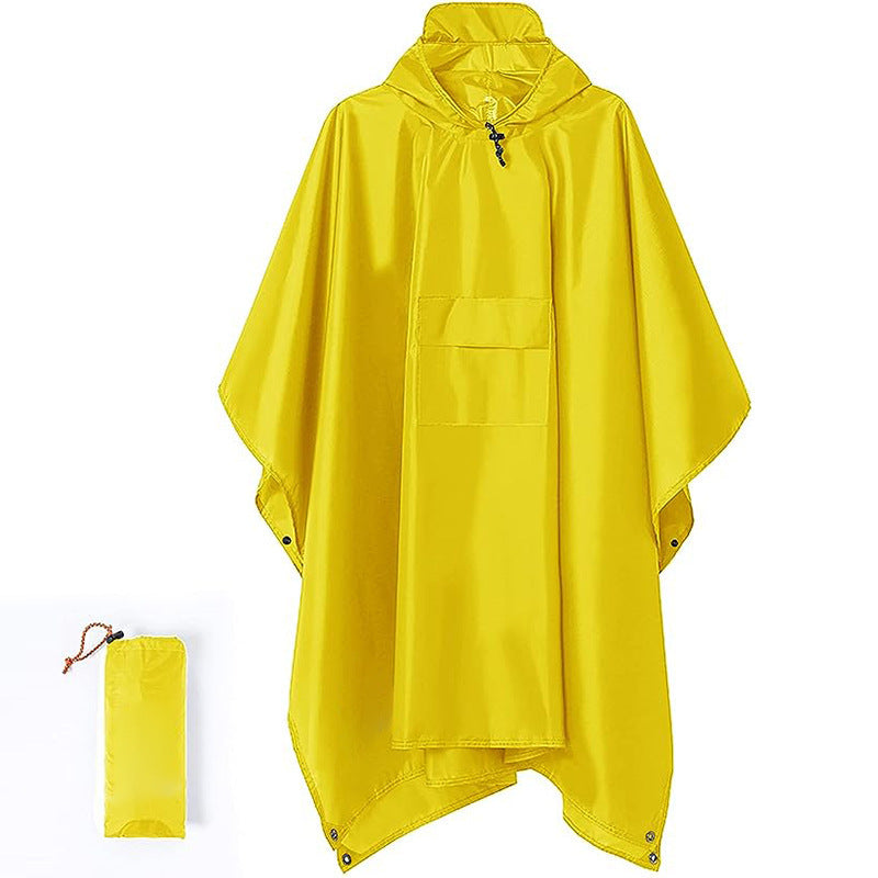 3-in-1 Waterproof Rain Poncho & Emergency Shelter, Yellow