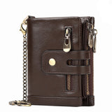 Coffee Genuine Leather RFID Blocking Wallet