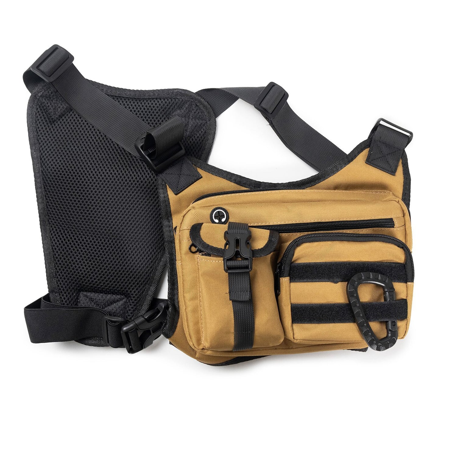 Black Outdoor Tactical Chest Pack – Lightweight Running & Hiking Vest