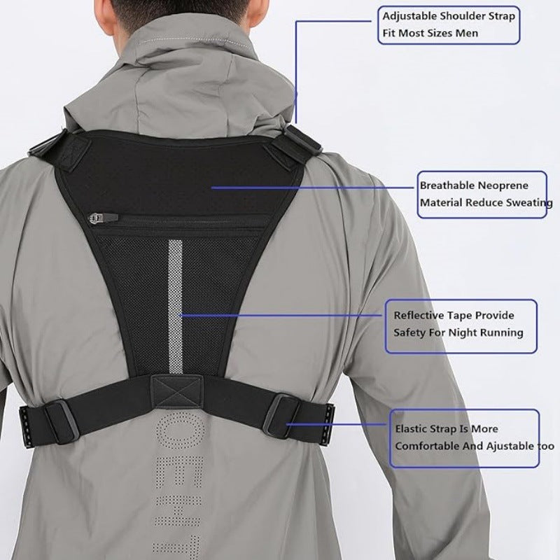 Green Outdoor Tactical Chest Pack – Lightweight Running & Hiking Vest