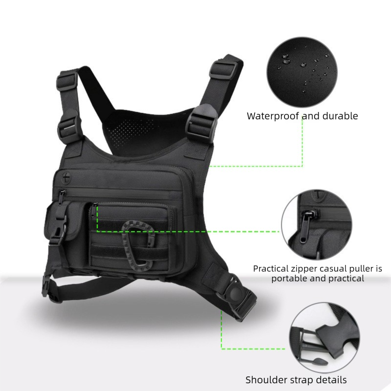 Brown Outdoor Tactical Chest Pack – Lightweight Running & Hiking Vest