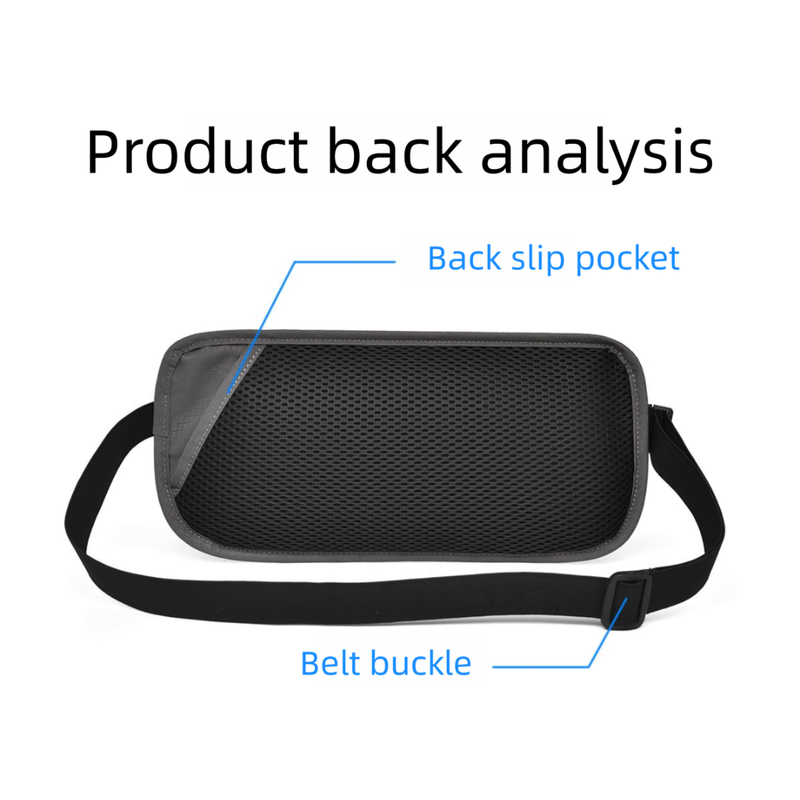 Yellow RFID Blocking Slim Anti-Theft Fanny Pack for Outdoor Travel - Hidden Money Belt for Passport, Documents & Cash