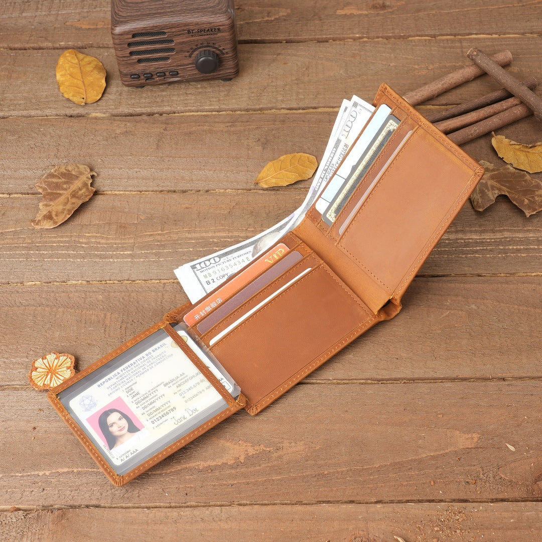 Premium To My Son Embossed Genuine Cowhide Leather Wallet - RFID Blocking, Parents Gift for Son (VE12104 Design)